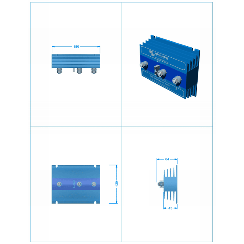 Victron 160A Battery Isolator Argodiode160-2AC | 2 Batteries