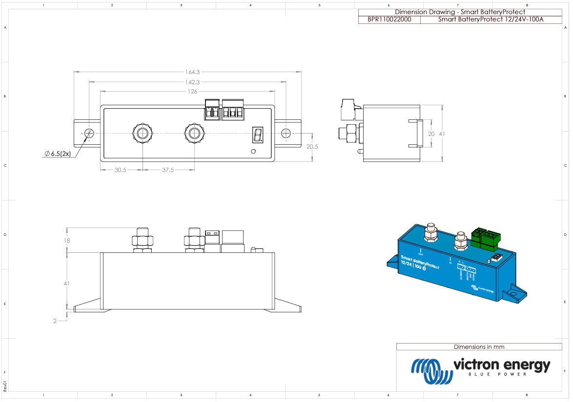 Victron  12/24V 100A Smart BatteryProtect Bluetooth Low Voltage Disconnect