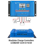 Victron 12/24V 5A BlueSolar PWM-LCD & USB Solar Charge Controller