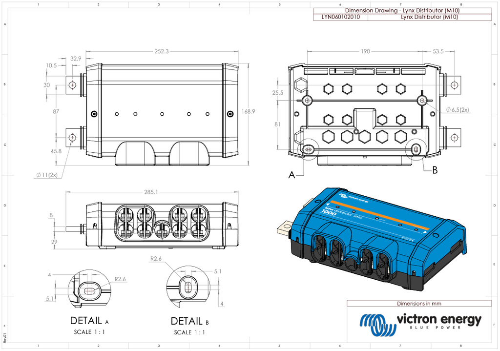 Victron 1000A Lynx Modular DC Distribution Bundle
