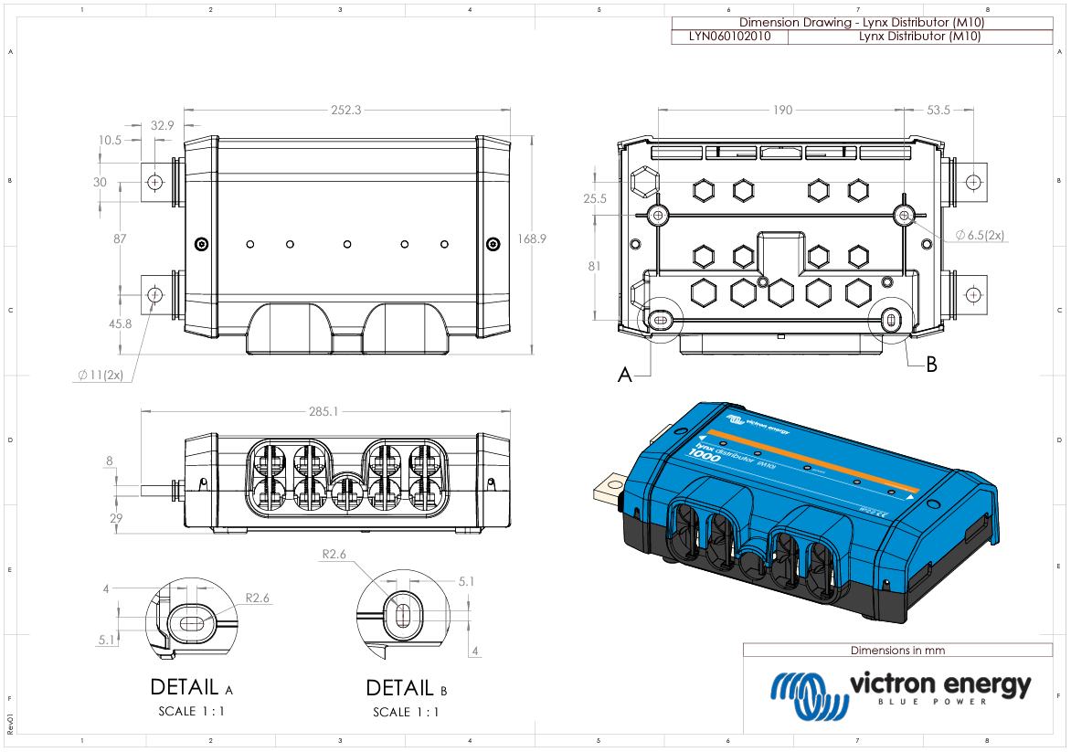Victron 1000A Lynx Modular DC Distribution Bundle