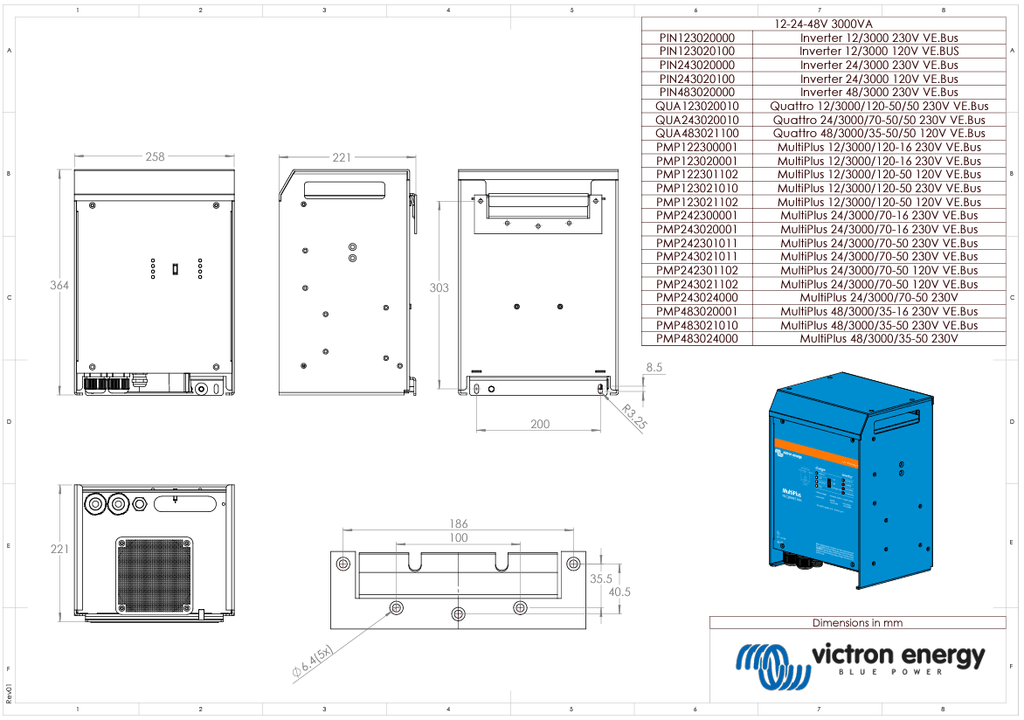 Victron 24V 3000VA MultiPlus 24/3000/70-16 Inverter/Charger