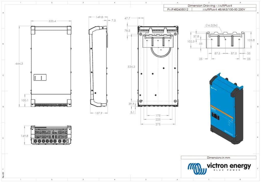 Victron 48V 6500W MultiPlus-II 48/6k5/100-50 Inverter/Charger