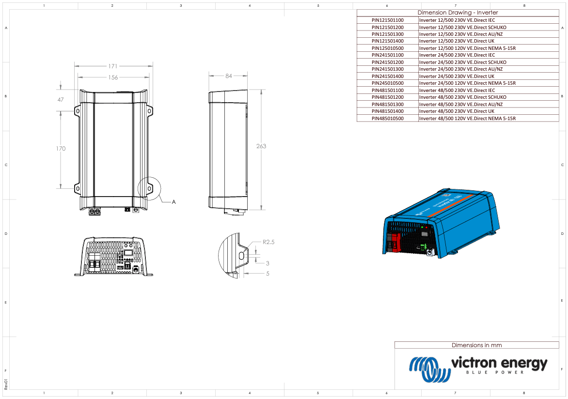 Victron 24V 500VA VE.Direct Phoenix 24/500 AU/NZ Inverter