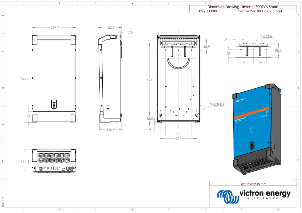 Victron 24V 5000VA Phoenix Smart Inverter 24/5000