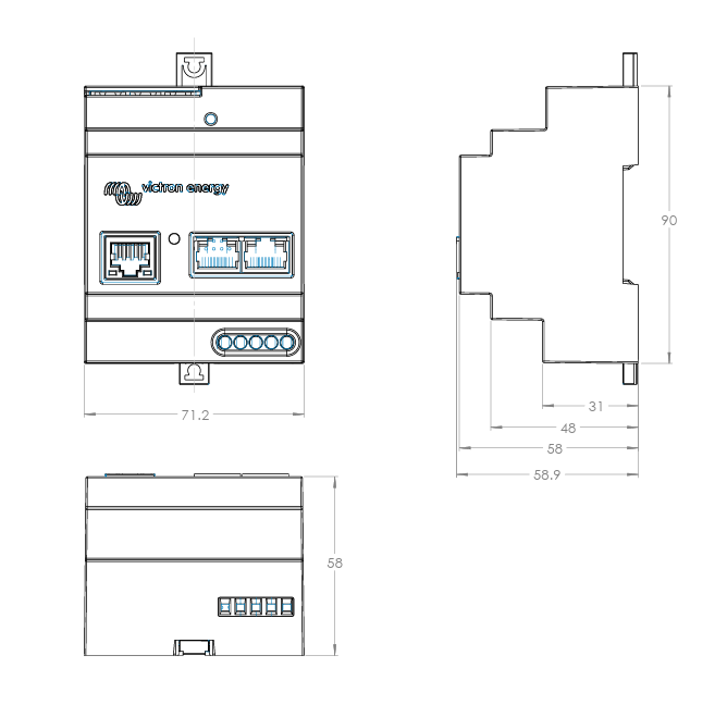 Victron 75A VM-3P75CT Three-Phase Energy Meter
