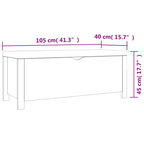 vidaXL Storage Box with Cushion Gray 41.3"x15.7"x17.7"