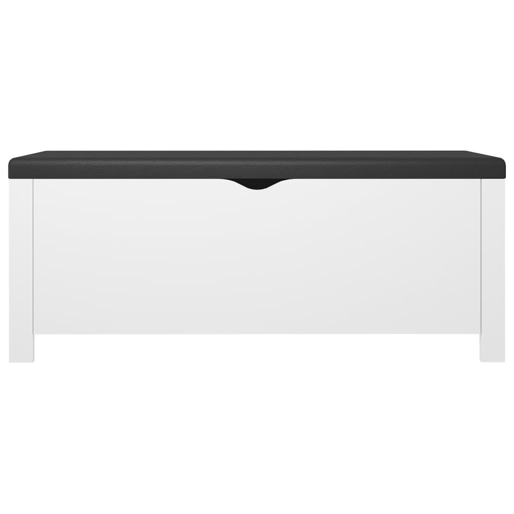 vidaXL Storage Box with Cushion White 41.3"x15.7"x17.7"