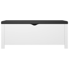 vidaXL Storage Box with Cushion White 41.3"x15.7"x17.7"