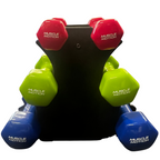 Muscle Motion Vinyl Dumbbell Set 1/2/3kg + Rack