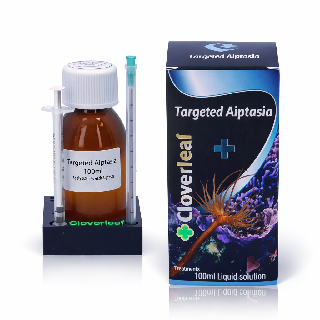 Cloverleaf Aiptasia Majano Remover 100ml Reef Safe Aquarium Treatment with Syringe