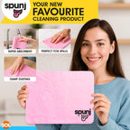 Spunj Cleaning Bundle | Pink Sponge and Cloth | Super Absorbent