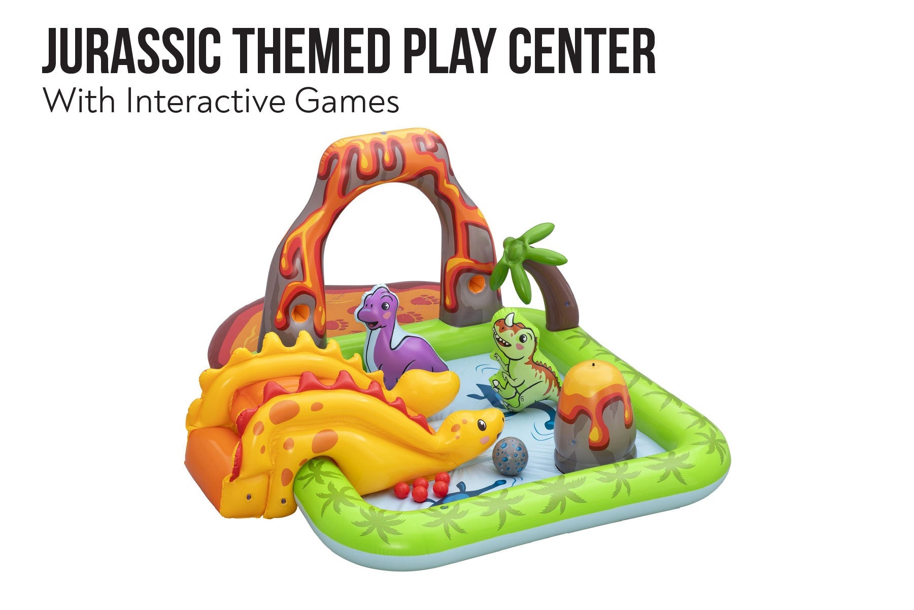 Volcano Springs Inflatable Paddling Pool with Play Centre