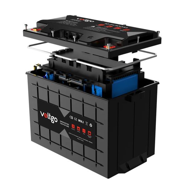 VoltGo Elite Series 12.8V 100Ah LiFePO₄ Battery With Bluetooth IP65 VLRV1280A