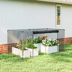 8' x 4' Crop Cage with Zippered Door and Steel Frame, Black