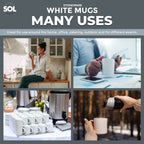 12-48 Plain White Mugs 330ml | Large Coffee & Tea Cups