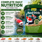 Tetra Pond Food Sticks 1200g + Nishikoi Feature Kit 16 Tablets Bundle
