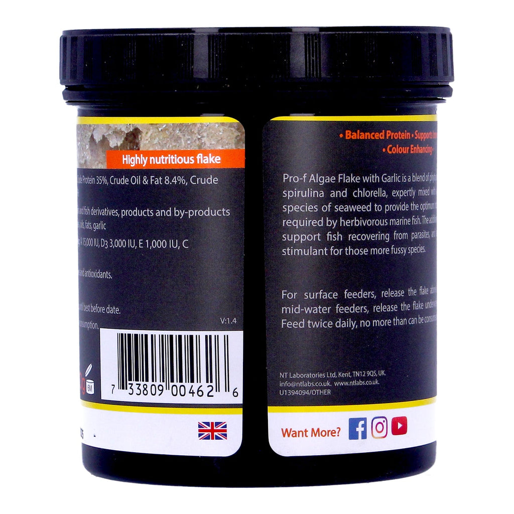NT Labs Algae Flakes with Garlic for Herbivore Reef Fish