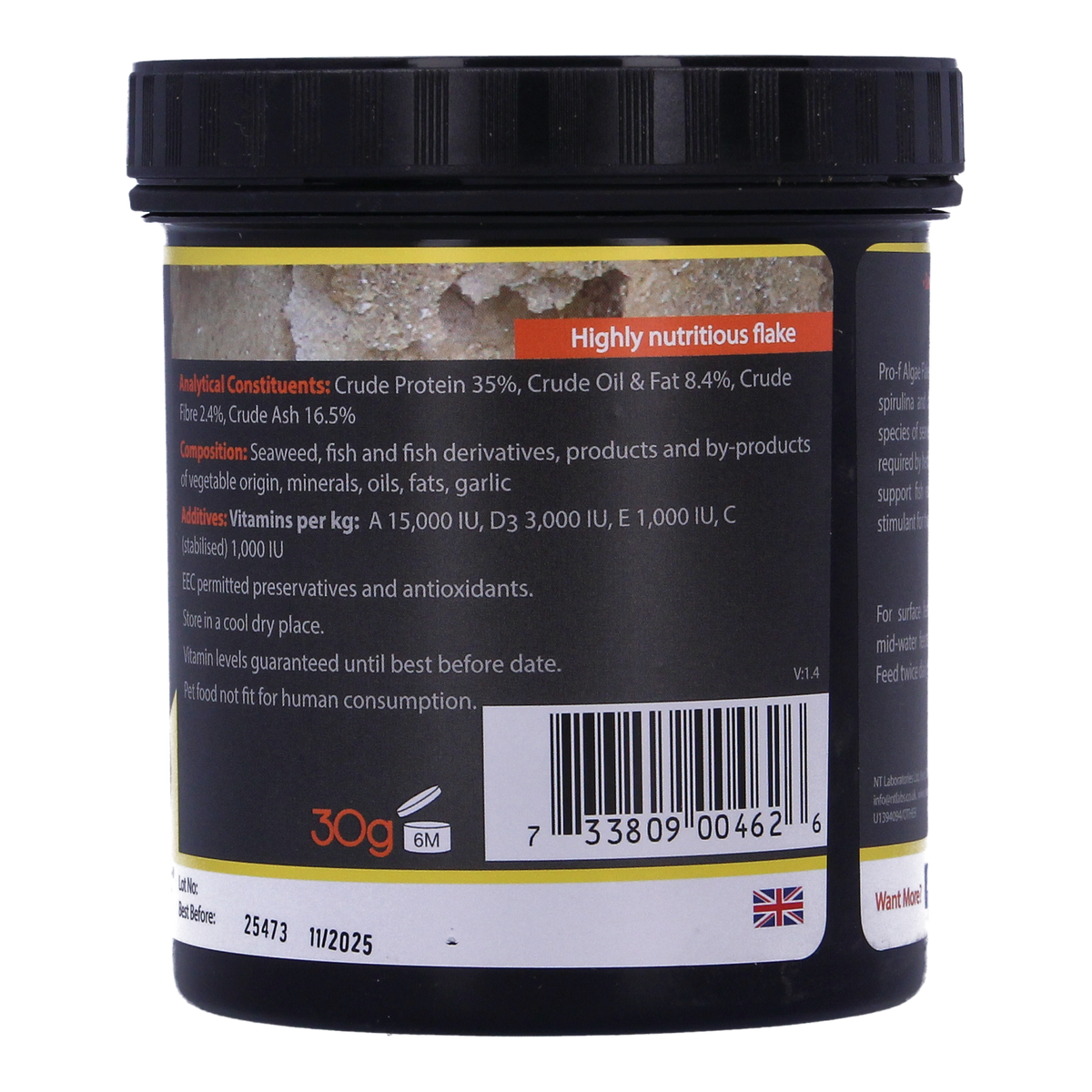 NT Labs Algae Flakes with Garlic for Herbivore Reef Fish