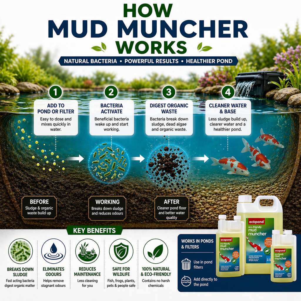 EcoPond Mud Muncher Sludge Buster Pond Water Treatment