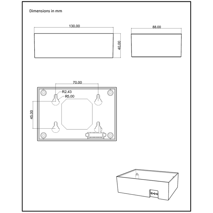 Victron Wall mount enclosure for BMV or MPPT Control