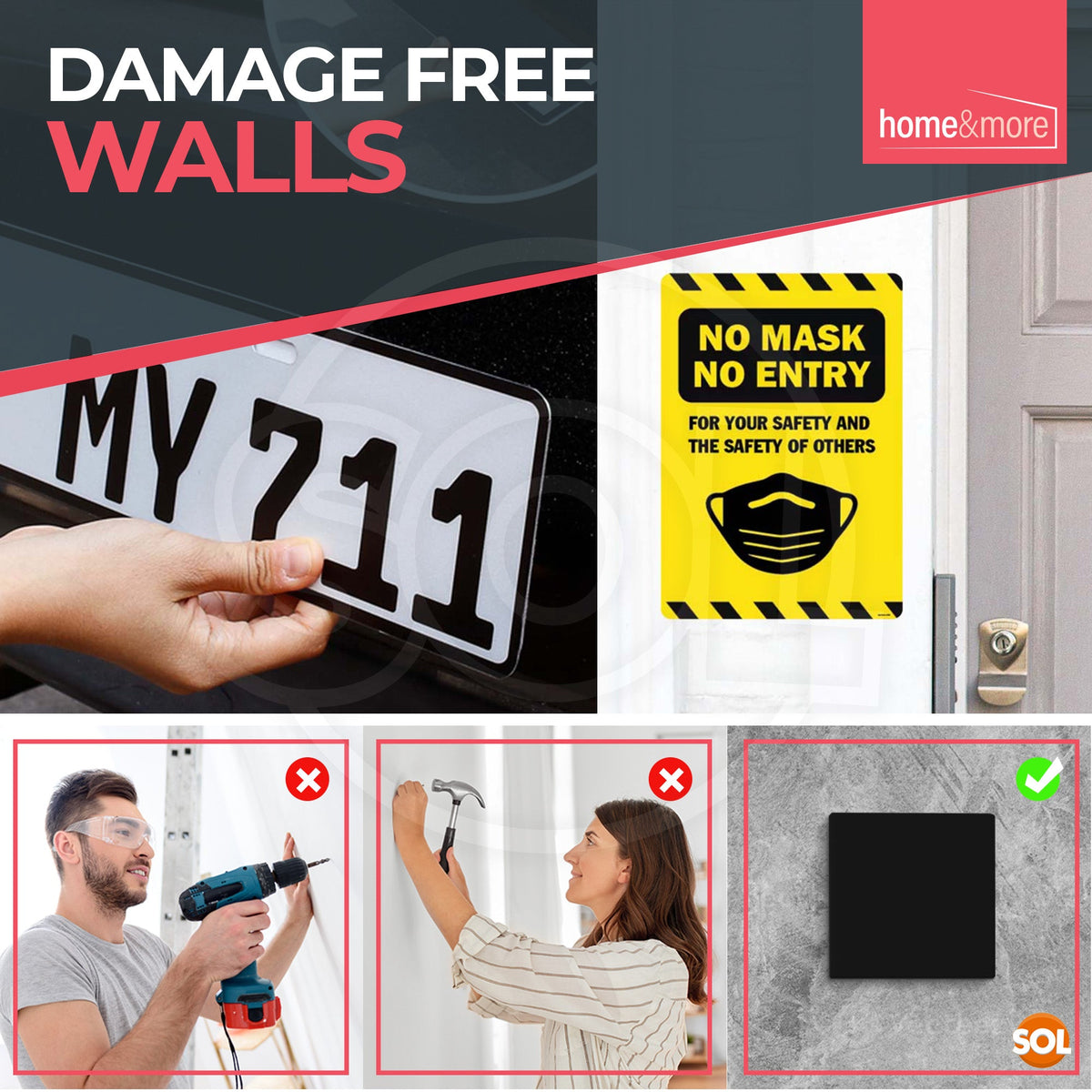 80-320pk Exterior Sticky Pads | Double Sided Self Adhesive Foam Squares