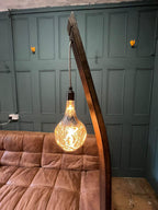 Whiskey Stave Floor Lamp | Reclaimed Oak Rustic Standard Lamp UK