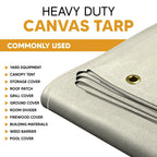 White Canvas Tarp 20' x 30'