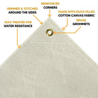 White Canvas Tarp 20' x 30'