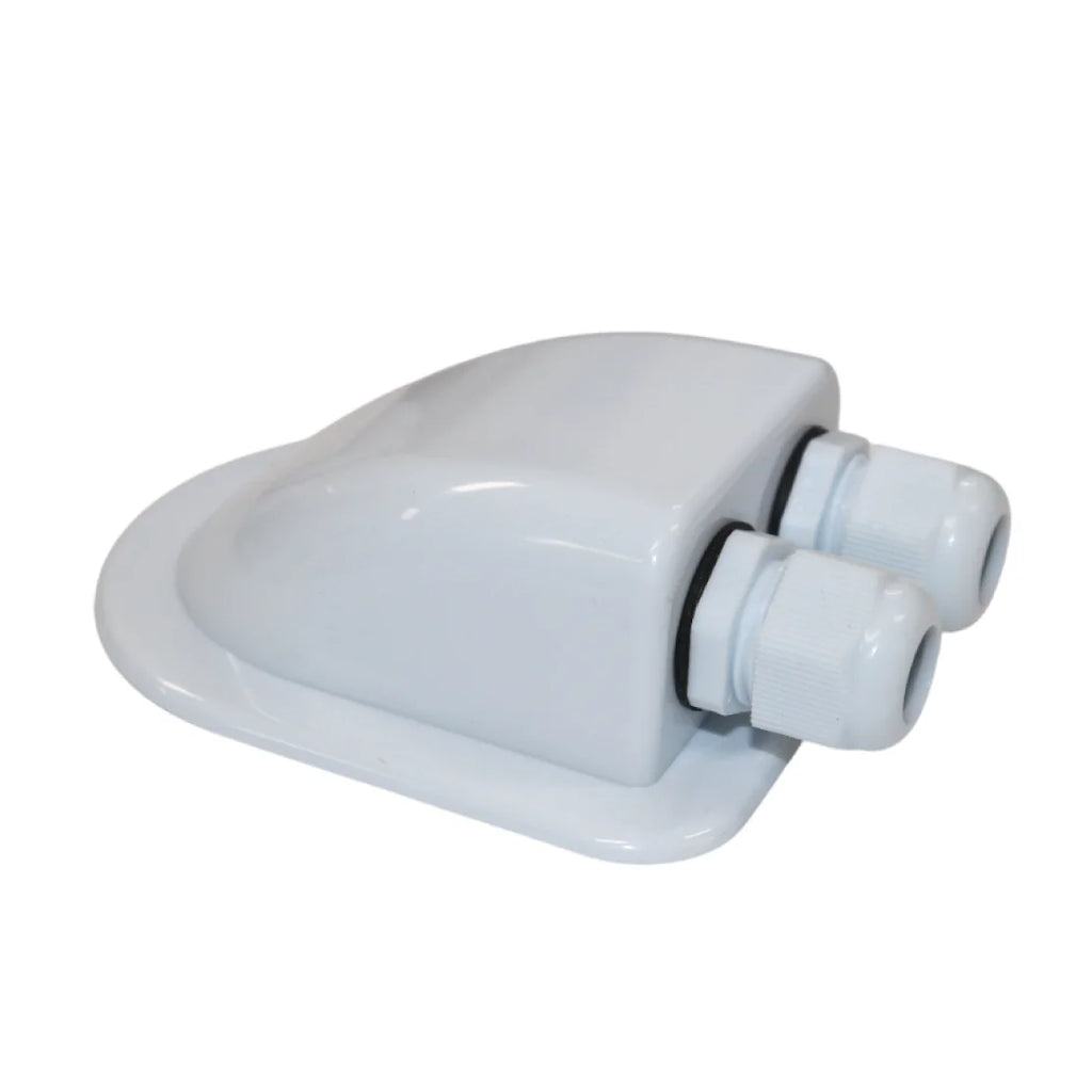 Exotronic 2 Gland White Cable Entry Cover (Lightweight ABS)