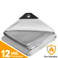 White Fire Retardant Tarp 10' x 20'