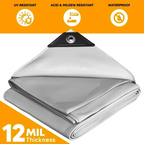 White Poly Tarp 7' x 12'