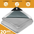 White/Silver Poly Tarp 12' x 20'