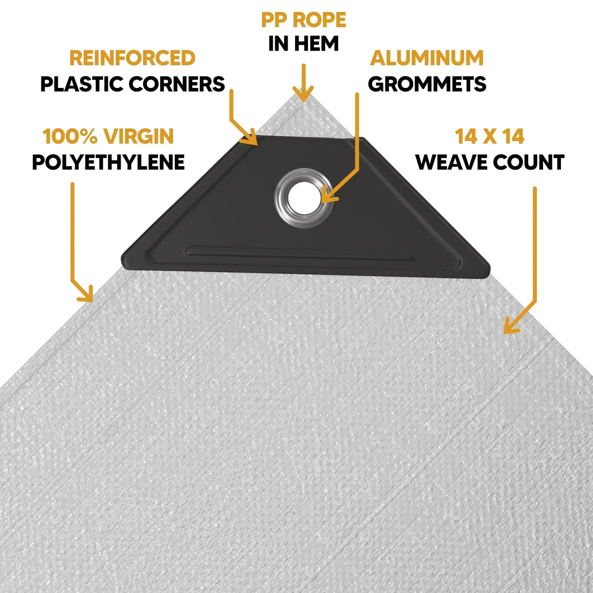 White/Silver Poly Tarp 20' x 40'