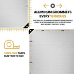 White/Silver Poly Tarp 8' x 10' - Case of  8