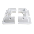 Exotronic White Solar Panel ABS Plastic Corner Brackets