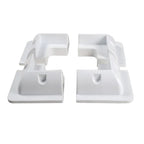 Exotronic White Solar Panel ABS Plastic Corner Brackets
