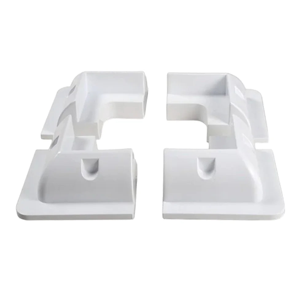 Exotronic White Solar Panel ABS Plastic Corner Brackets