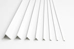1m & 2.48m Length – White PVC Corner Angle Trim 90° Plastic Equal & Unequal Edge Protector