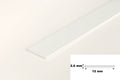 PVC plastic flat bar white 12x3 
