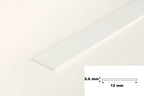 PVC plastic flat bar white 12x3 