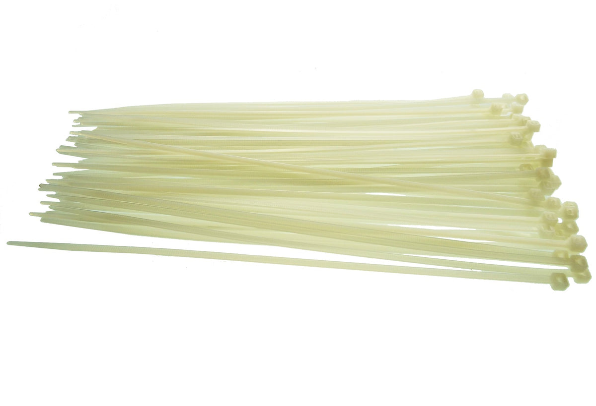 100 Cable Ties (4.8mm x 300mm) Neutral