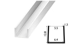 white PVC U channel edge protector 1 metre