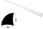 uPVC 9mm quadrant trim – white 
