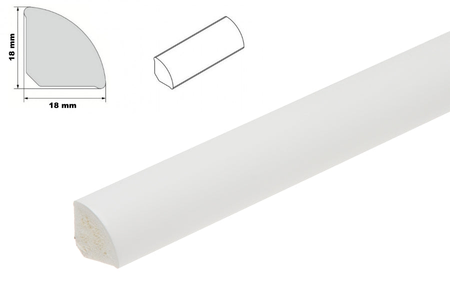 uPVC scotia 18mm decorative corner moulding