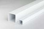 Plastic Box Section Square Tube - 1m & 2.5m Length – Black & White Durable PVC