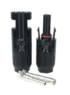 WindyNation 10 Gauge (AWG) Black + Red Solar Panel Extension Cable Wire with Solar Connectors