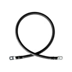 WindyNation 2/0 Gauge (AWG) Black and Red Pure Copper Battery Cable Wire with Lug Connector Ring Terminals
