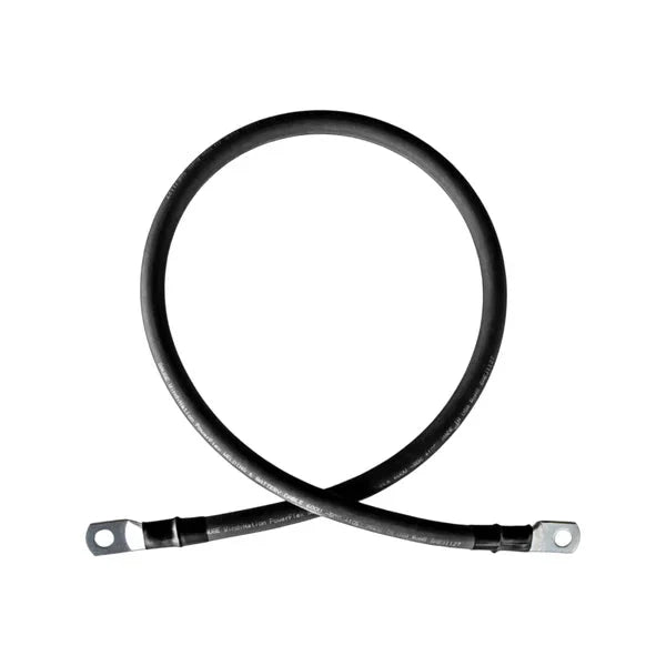 WindyNation 6 Gauge (AWG) Black and Red Pure Copper Battery Cable Wire with Lug Connector Ring Terminals