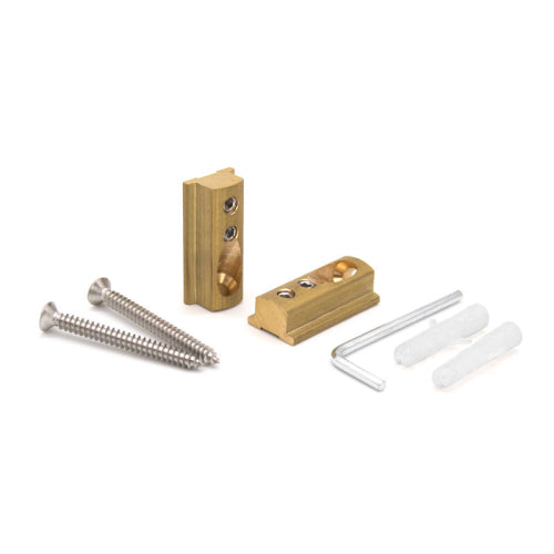 FHC Brass Wall Mounted Bracket Set For Shower Door Header Kits - WMB1M